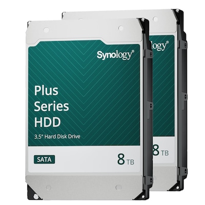 2er Pack Synology Plus HDD 8TB 3.5 Zoll SATA Interne CMR Festplatte