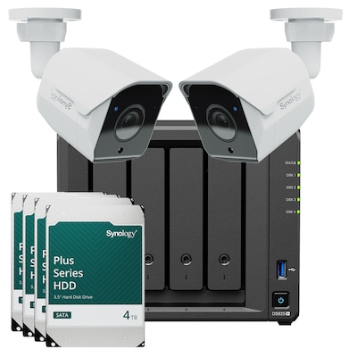 Thumbnail - Synology DS925+ 16TB Surveillance Bundle NAS inkl. 4x 4TB Synology Plus HDD und 2x BC500 Überwachungskamera