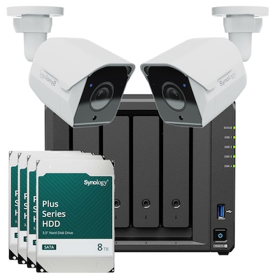Thumbnail - Synology DS925+ 32TB Surveillance Bundle NAS inkl. 4x 8TB Synology Plus HDD und 2x BC500 Überwachungskamera