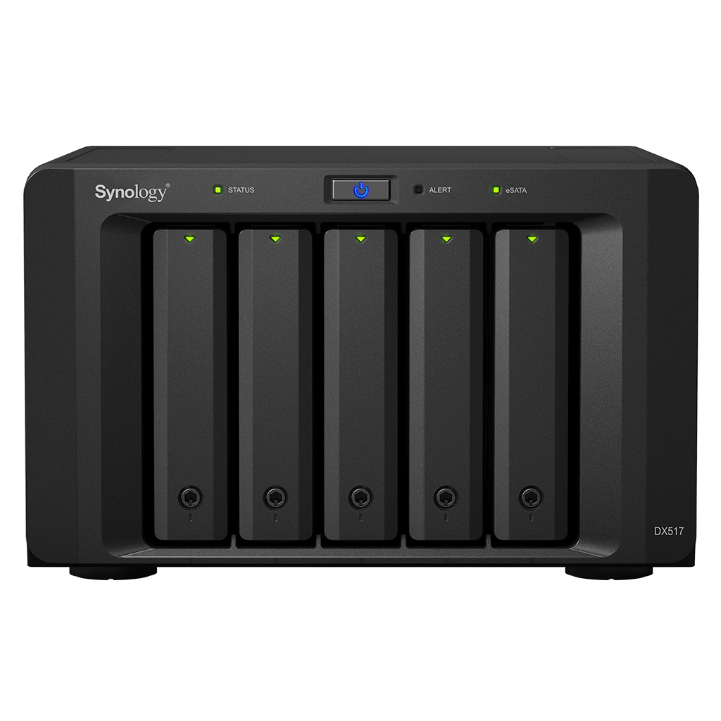 Thumbnail - Synology DX517 Expansionseinheit für DiskStation 5 Bay [0/5 3,5"/2,5" SATA HDD/SSD, 1x eSATA-Port]