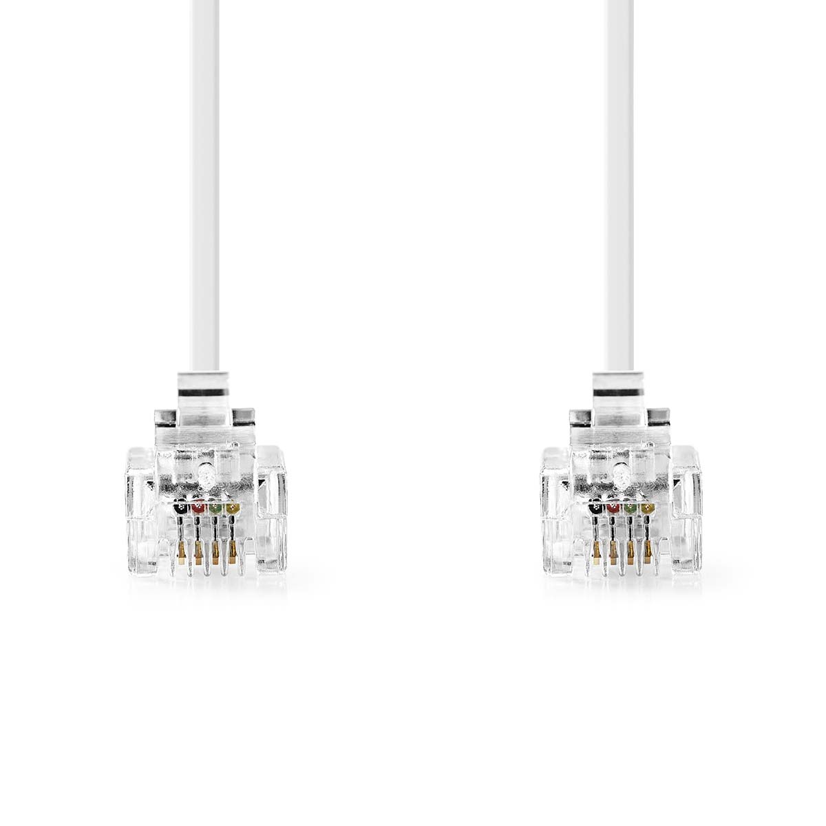Nedis Telefonkabel | RJ11 Stecker | RJ11 Stecker -RJ11 Stecker | RJ11 Stecker | 2.00 m | Kabeldesign: Flach | Beschichtu...