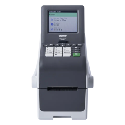 Brother TD-2350DSAH300 Thermodirekt-Etikettendrucker bis zu 300 dpi, USB, LAN, WLAN, Bluetooth, Seriell,152mm/Sek. - Farbe: Grau