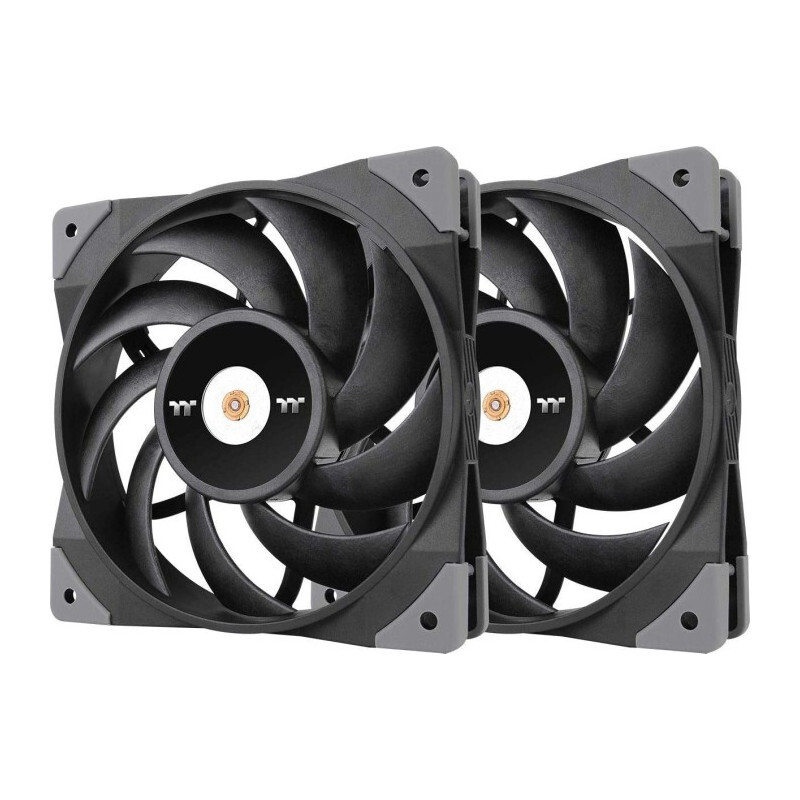 Thermaltake ToughFan 12 schwarz 2er Pack Gehäuselüfter