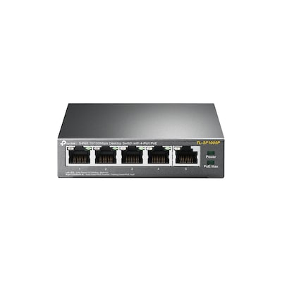 TP-Link TL-SF1005P Netzwerk-Switch 5-Port, Unmanaged, 5x 100 Mbit/s RJ45, 4x PoE+, 67W
