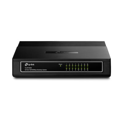 TP-Link SF1016D Fast Ethernet 16-Port Switch Auto MDI/MDIX, Green Network Technologie