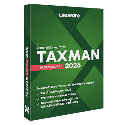 TAXMAN professional 2026 (1-Platz Lizenz)
