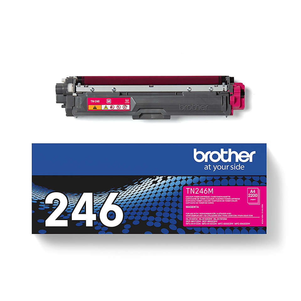 Brother TN-246M Tonerkartusche Magenta für 2.200 Seiten Kompatibilität: HL-3142CW // HL-3152CDW // HL-3172CDW // DCP-9017CDW // DCP-9022CDW // MFC-914