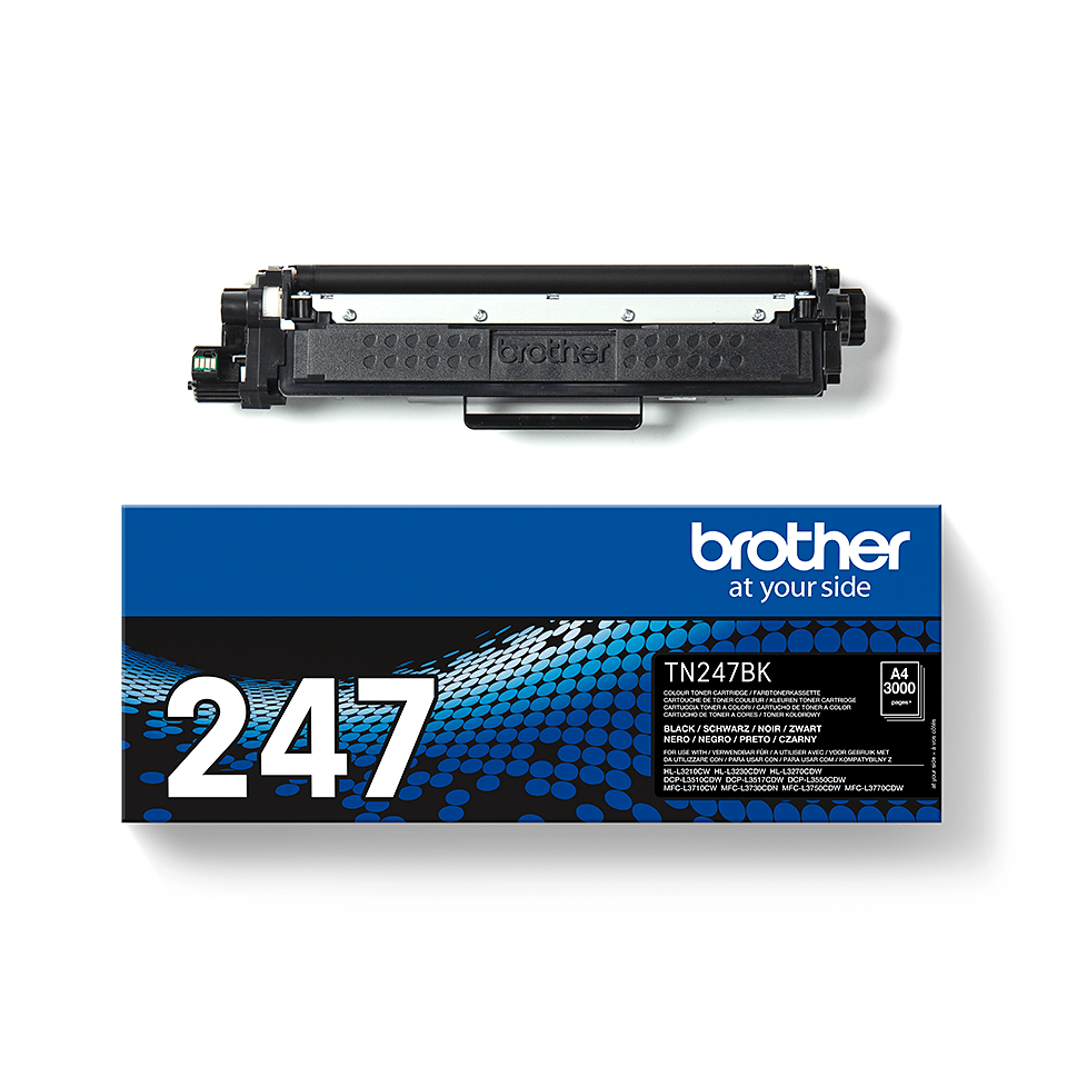 Brother TN-247BK Tonerkartusche Schwarz für 3.000 Seiten Kompatibilität: DCP-L3510CDW / DCP-L3550CDW / HL-L3210CW / HL-L3230CDW / HL-L3270CDW / MFC-L3