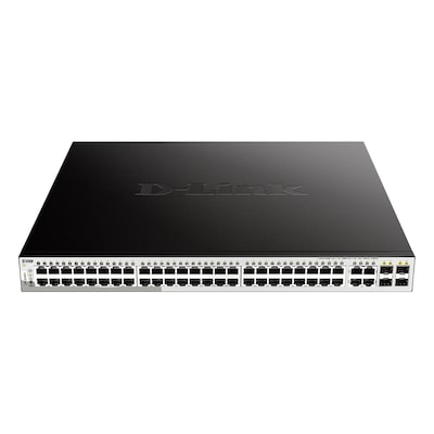 D-Link DGS-1210-52MP Managed L2 Gigabit Ethernet (10/100/1000) Power over Ethernet (PoE) Schwarz, Grau