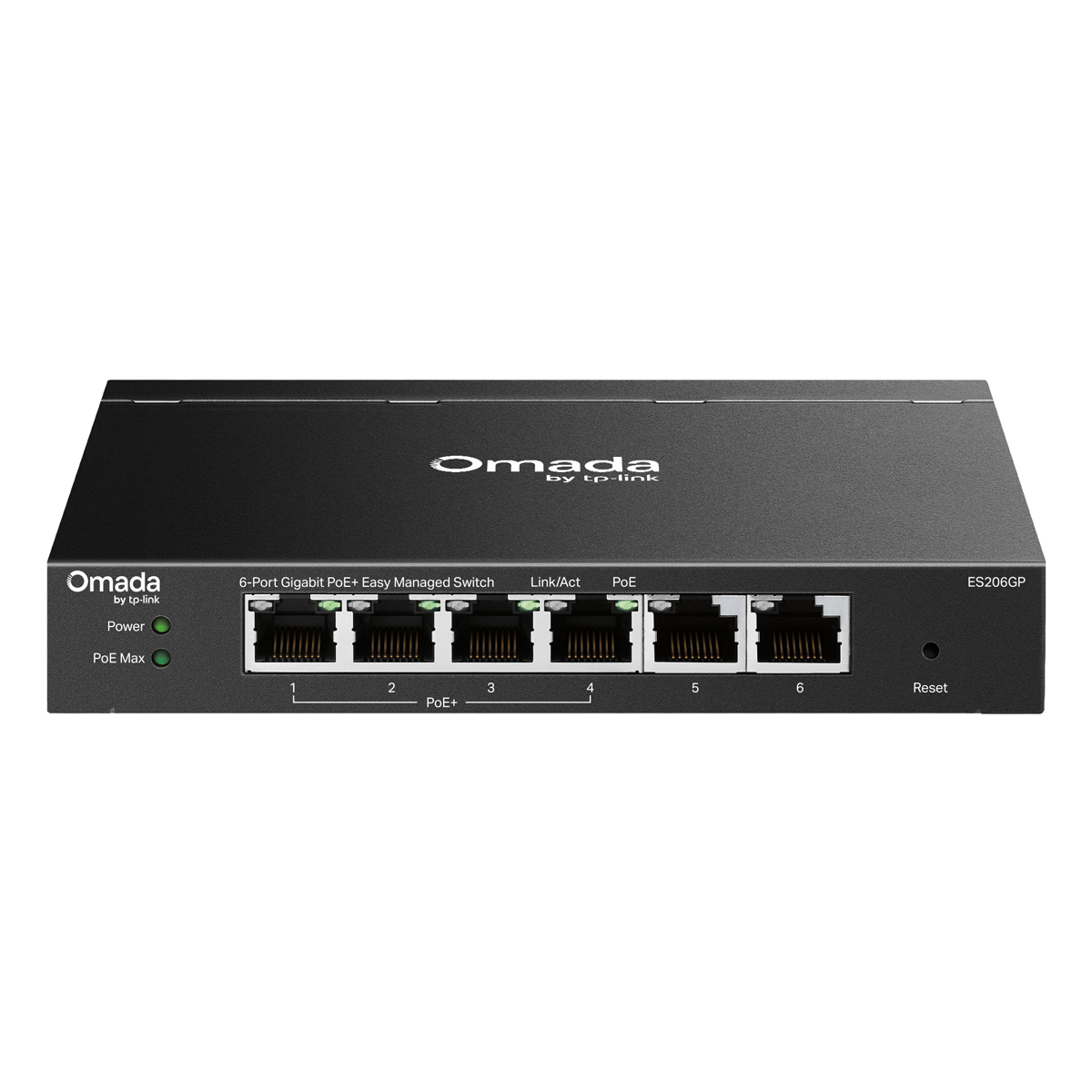 TP-Link Omada ES206GP Easy Managed Switch 6-Port, Smart Managed, 6x Gigabit RJ45, 4x PoE+ (bis zu 65 W)