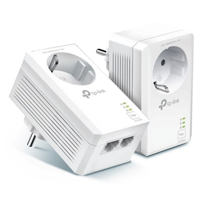 Thumbnail - TP-Link AV1000 2-Port Gigabit Powerline Set mit Steckdosen 2 x Adapter, bis zu 1.000 Mbit/s, Homeplug AV2 Standard, Plug...