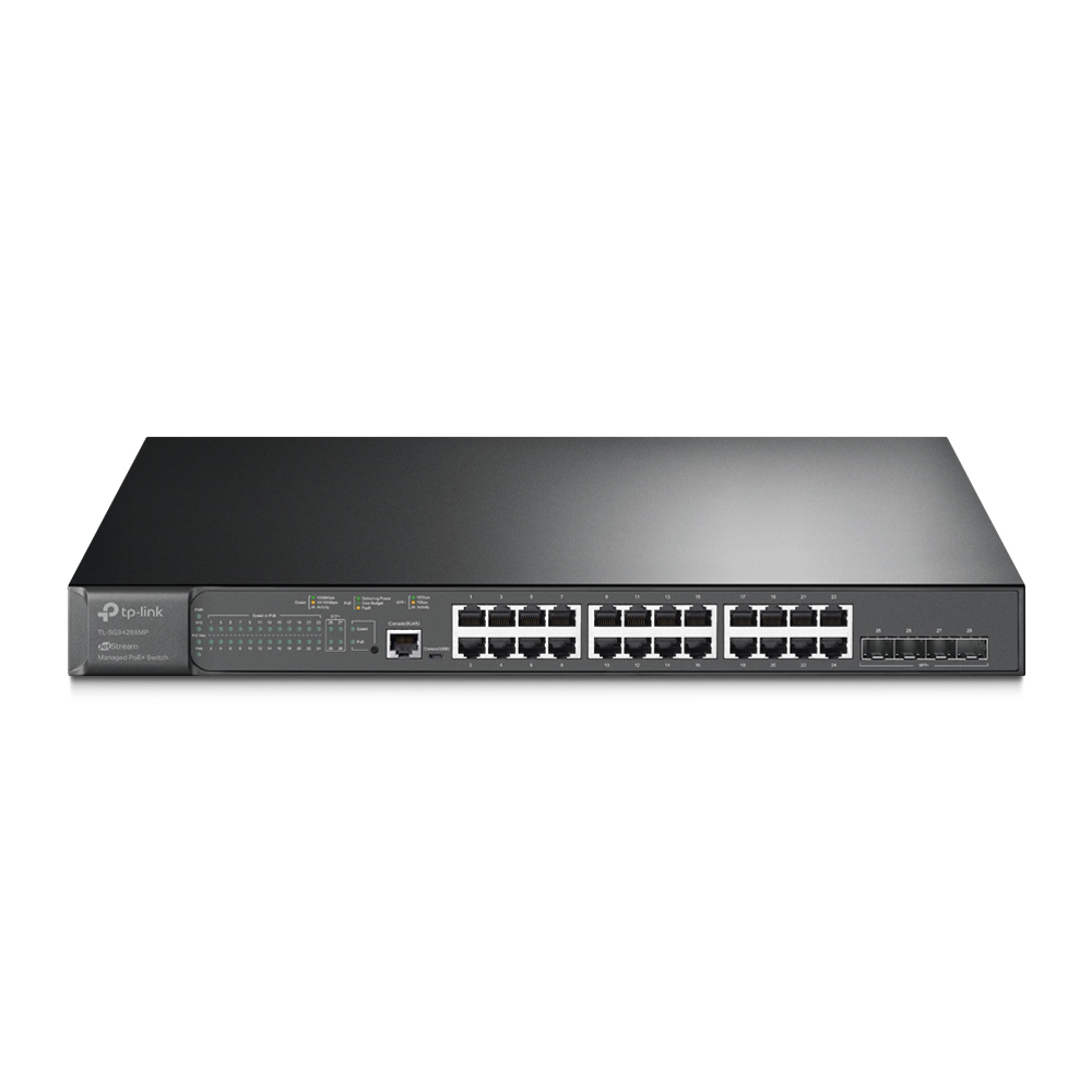 Thumbnail - TP-Link SG3428XMP JetStream Managed Switch 24x Gigabit Ethernet PoE+, 384W, 4x 10 Gbit/s SFP+]