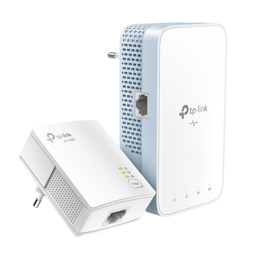 TP-Link AV1000 Gigabit Powerline WLAN AC750 Set 2 x Adapter, bis zu 1000 Mbit/s, WLAN AC 433 + 300 Mbit/s 2,5 GHz