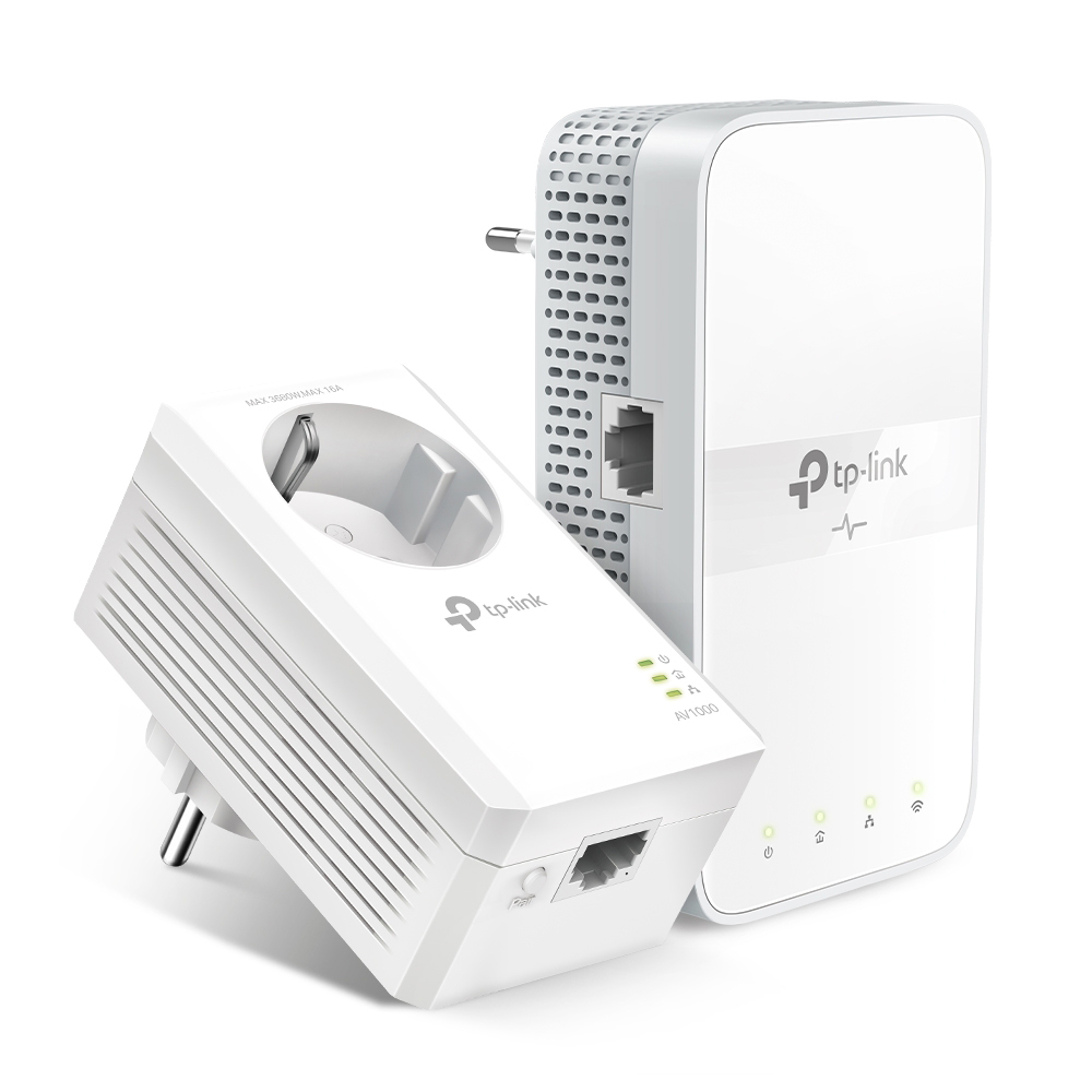 TP-Link AV1000 Gigabit Powerline WLAN AC1200 Set mit Steckdosen 2 x Adapter, bis zu 1000 Mbit/s, WLAN AC 867 (5 GHz) + 3...