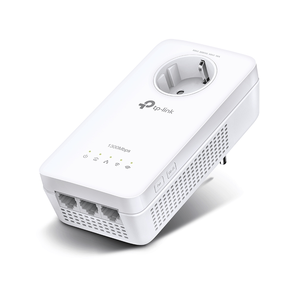 TP-Link AV1300 Gigabit Powerline WLAN Extender bis zu 1300 Mbit/s, WLAN AC 867 (5 GHz) + 300 Mbit/s (2,4 GHz), 3x Gigabi...