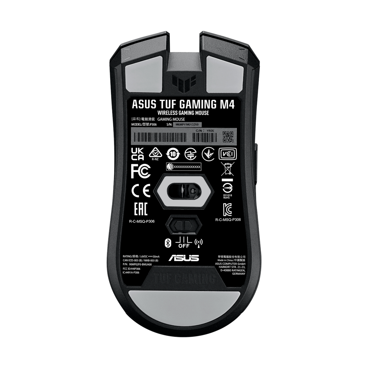 ASUS TUF M4 Wireless Gaming Maus kabellose Gaming Maus mit 12.000 DPI und 62 Gramm Gewicht Mäuse Produkt Bild 5