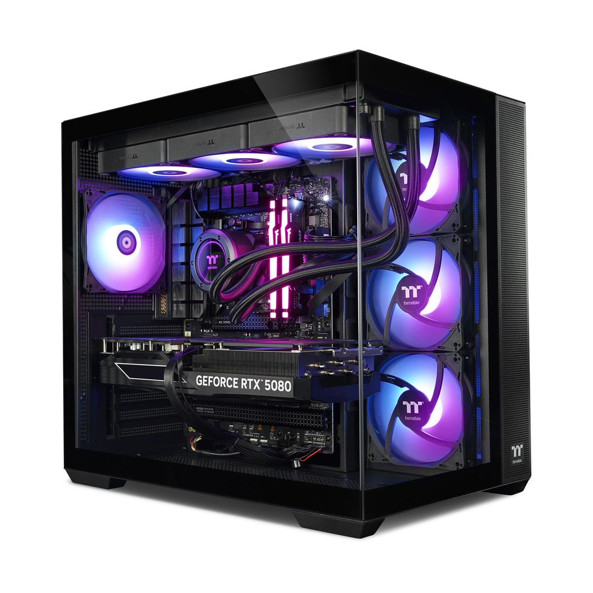 Thermaltake NBB RTX 5080 Black Gaming PC AMD Ryzen 7 9800X3D, 32GB RAM, 2TB SSD, GeForce RTX 5080 (16GB GDDR7), Windows ...