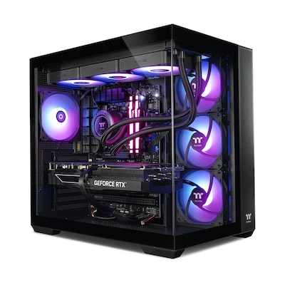Thermaltake NBB RTX 5070 Ti Black Gaming PC AMD Ryzen 7 7800X3D, 32GB RAM, 2TB SSD, GeForce RTX 5070 Ti (16GB GDDR7), Wi...