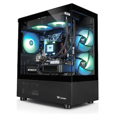 Thermaltake V170A 5060Ti Black Gaming PC AMD Ryzen 7 8700F, 32GB RAM, 1TB SSD, GeForce RTX 5060 Ti (8GB GDDR7), Windows ...