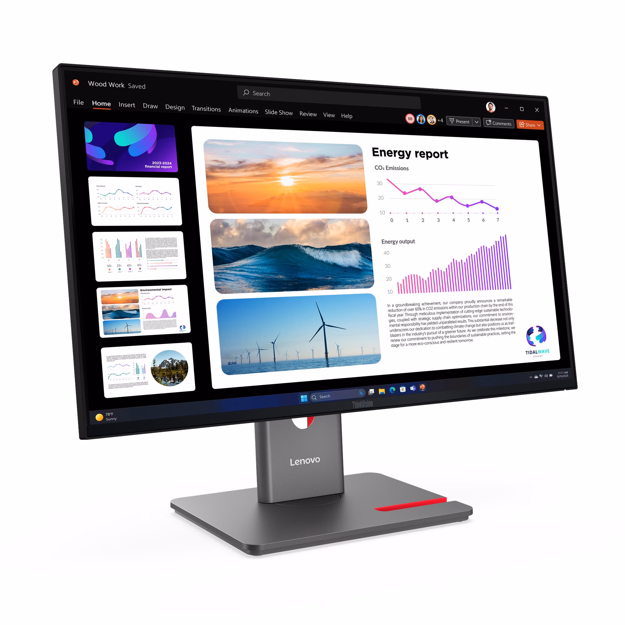 Lenovo ThinkVision P24Q-40 - 64B2GAT1EU-CAMPUS IPS, 2560 x 1440 QHD, 23,8 Zoll, 300 cd/m², HDMI, DisplayPort, Campus Exklusiv