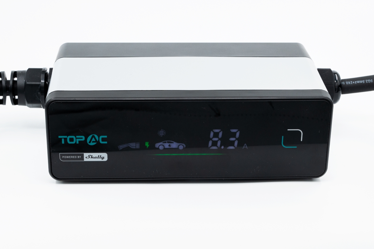 Shelly TopAC Portable EV Charger 11kW Tragbares Ladegerät für Elektroautos · WLAN · BT · EVE01-11R