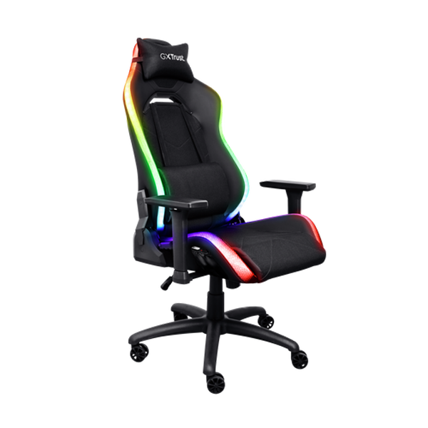 Trust Gaming GXT719 Ruya RGB Gaming Stuhl Besonders bequemer, vollständig einstellbarer Gaming-Stuhl mit integrierter Lendenwirbelstütze Gaming-Stuhl Produkt Bild 2
