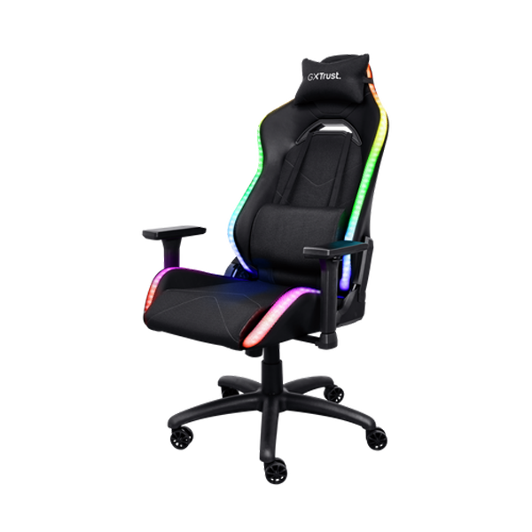 Trust Gaming GXT719 Ruya RGB Gaming Stuhl Besonders bequemer, vollständig einstellbarer Gaming-Stuhl mit integrierter Lendenwirbelstütze Gaming-Stuhl Produkt Bild 3