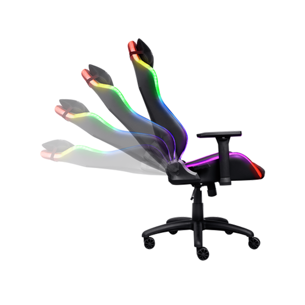 Trust Gaming GXT719 Ruya RGB Gaming Stuhl Besonders bequemer, vollständig einstellbarer Gaming-Stuhl mit integrierter Lendenwirbelstütze Gaming-Stuhl Produkt Bild 4