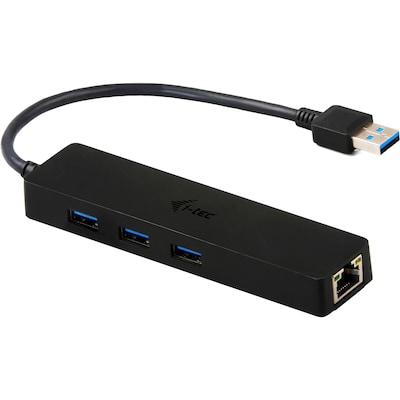 i-tec USB 3.0 Slim HUB 3 Port mit Gigabit Ethernet Adapter