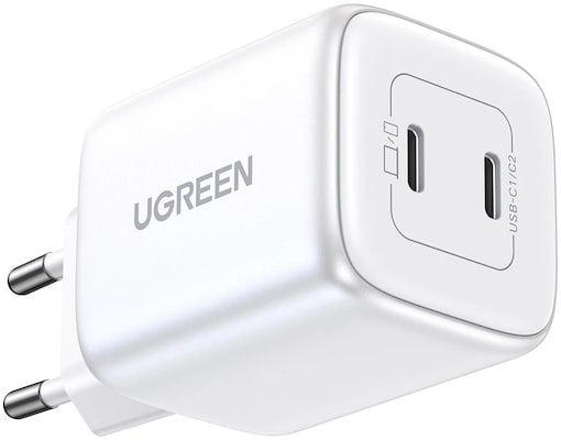 UGREEN Nexode 45W Dual USB-C PD Charger (25W+20W), weiß