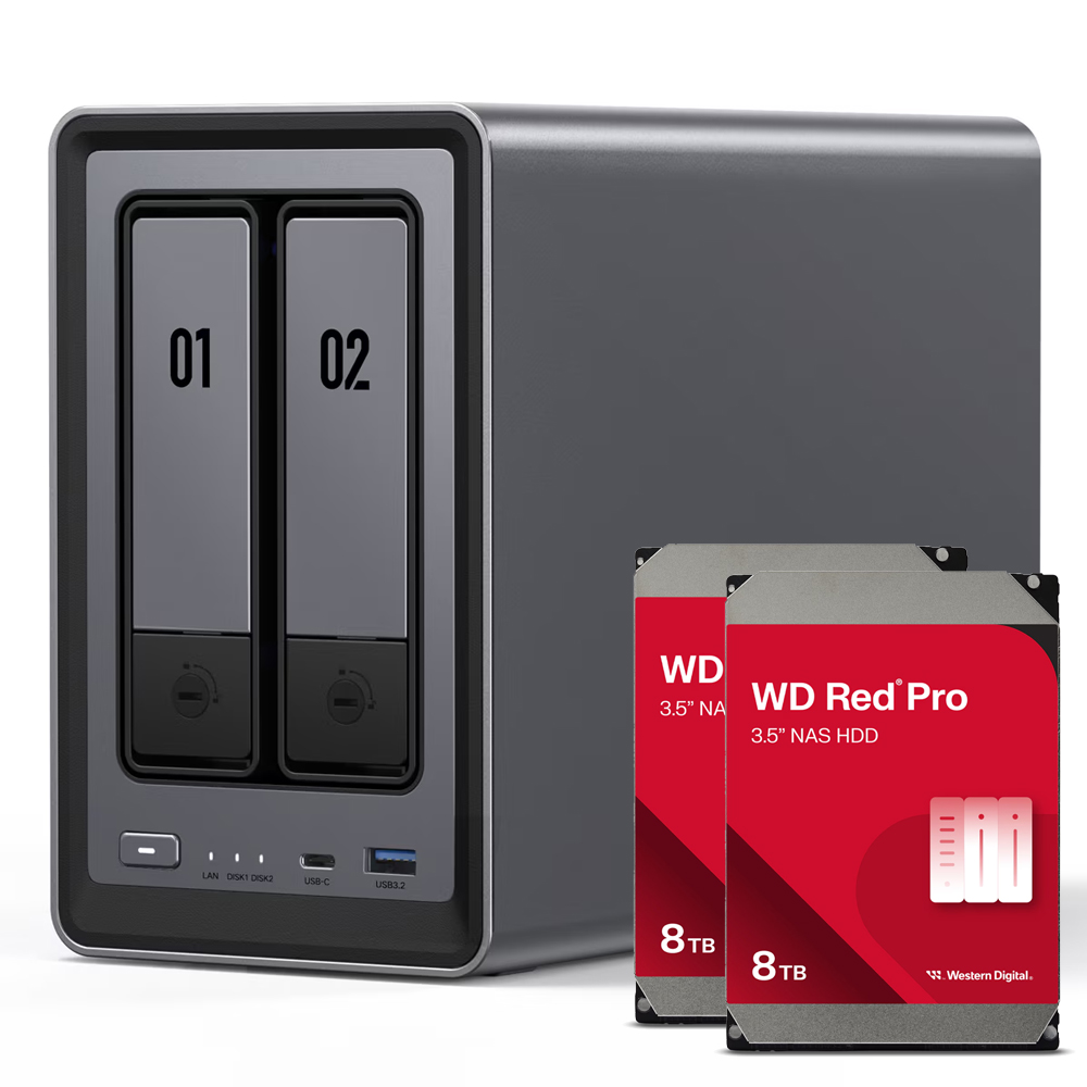 UGREEN NASyne DXP2800と8TB WD Red Plusセット UGREEN NASyne DXP2800と8TB WD Red Plusセット UGREEN NASyne