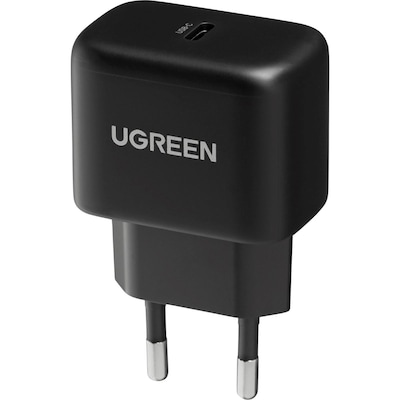 Thumbnail - UGREEN USB-C 25W PD Wall Charger Ladegerät Schwarz Schnelllade-Protokolle, intelligenter Chip zum Schutz vor Kurzschluss...