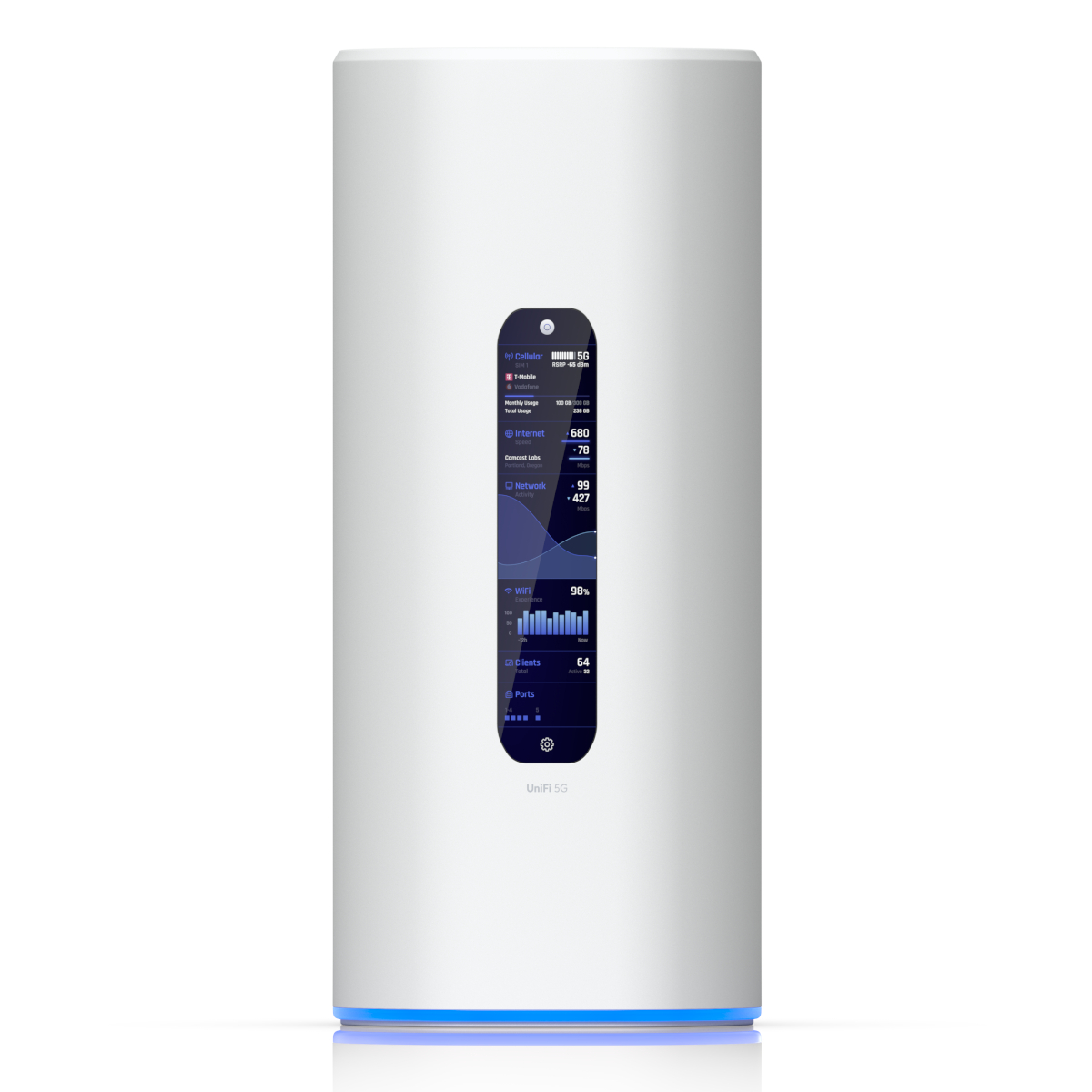 Ubiquiti Dream Router 5G Max WiFi 7 (WLAN BE) Triband, 1x 2.5G und 1x 10G SFP+ WAN, 3x 2.5G LAN