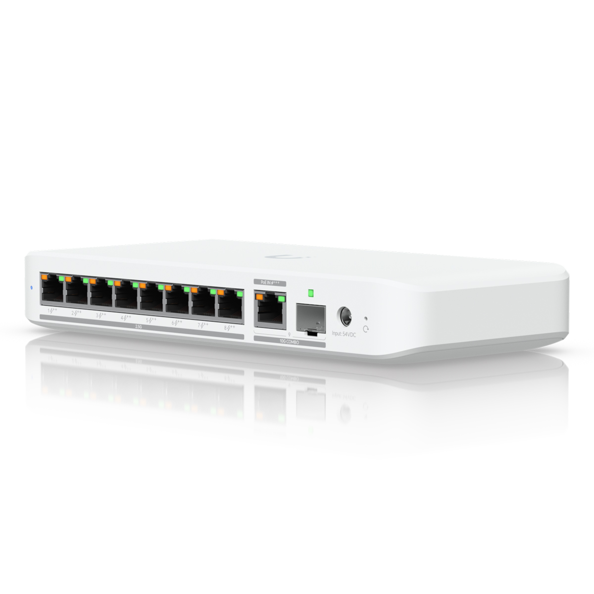 Ubiquiti Flex 2.5G PoE Managed Switch 8x 2.5 Gigabit Ethernet (PoE++), 1x 10G SFP+/RJ45 (PoE+++) Kombi Port Netzwerk-Switch Produkt Bild 2