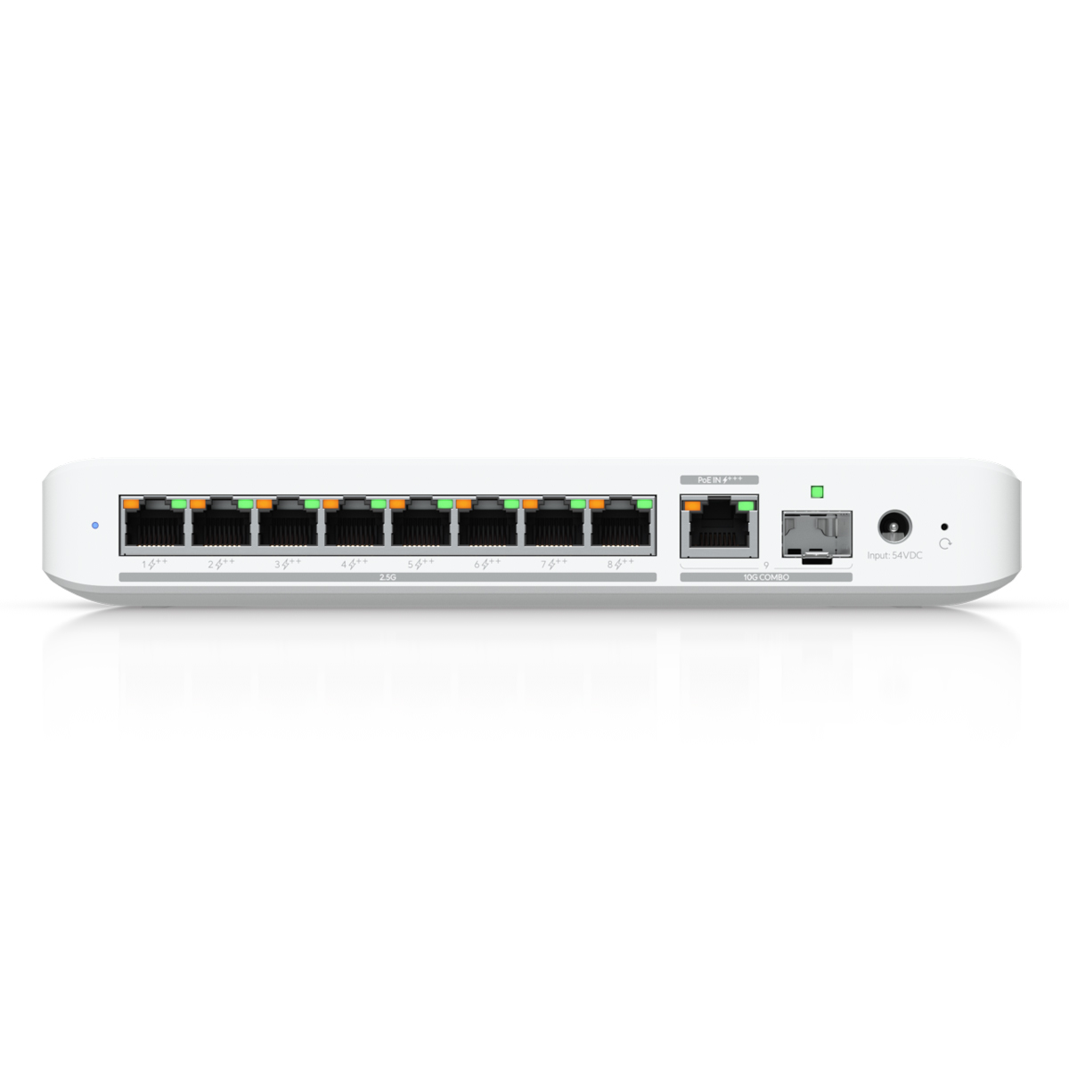 Ubiquiti Flex 2.5G PoE Managed Switch 8x 2.5 Gigabit Ethernet (PoE++), 1x 10G SFP+/RJ45 (PoE+++) Kombi Port