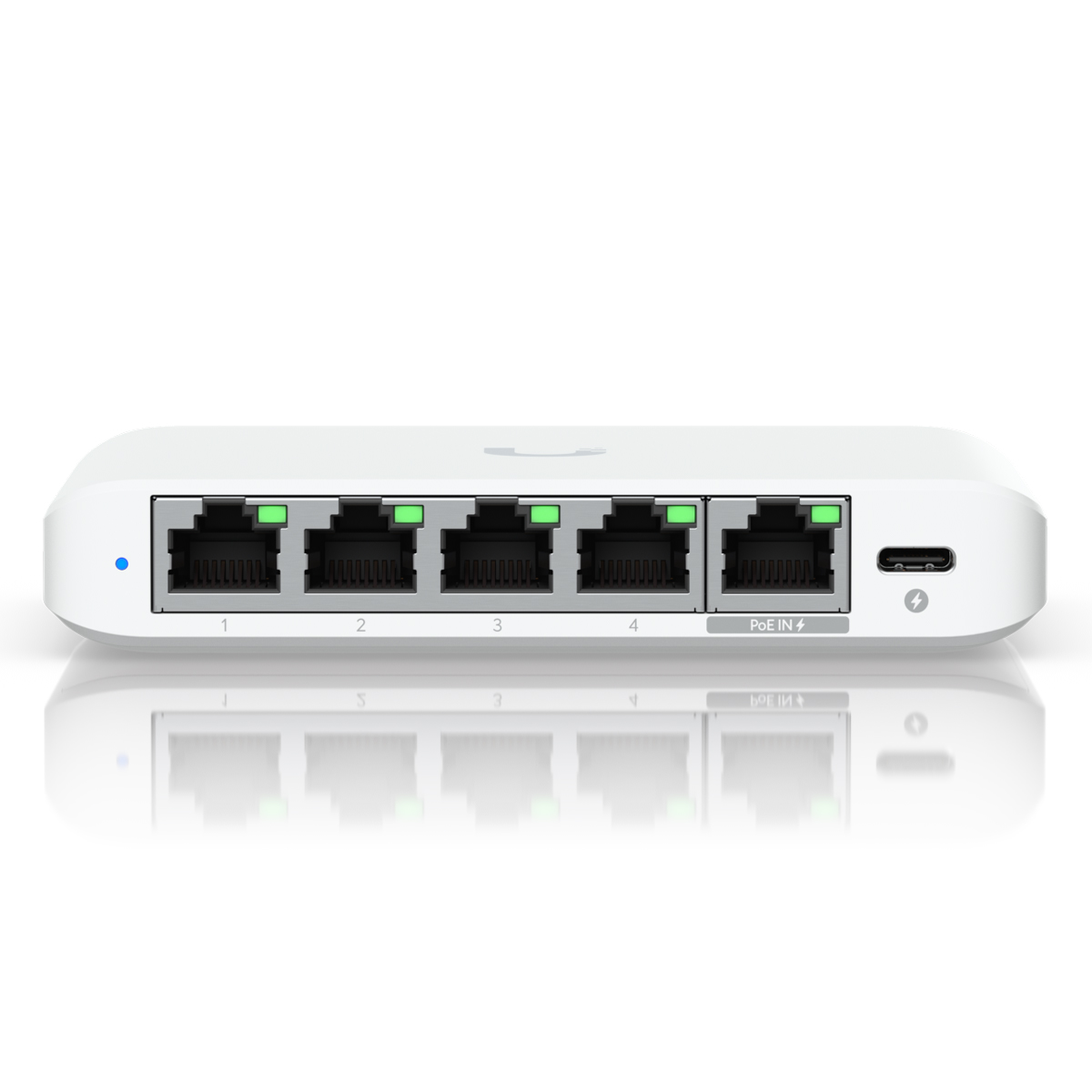 Thumbnail - Ubiquiti Flex Mini 2.5G Managed Switch 4x 2.5G Ethernet, 1x 2.5GbE PoE+ (zur Stromversorgung)
