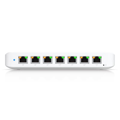 Ubiquiti Ultra 210W 8-Port Managed Switch 8x Gigabit Ethernet (7x PoE+), 1x PoE++ (zur Stromversorgung), 210W AC Adapter