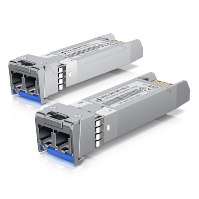 2er Pack Ubiquiti UACC-OM-SM-10G-D Transceiver-Modul SFP+, 10 Gbit/s, LC Duplex, bis zu 300 m