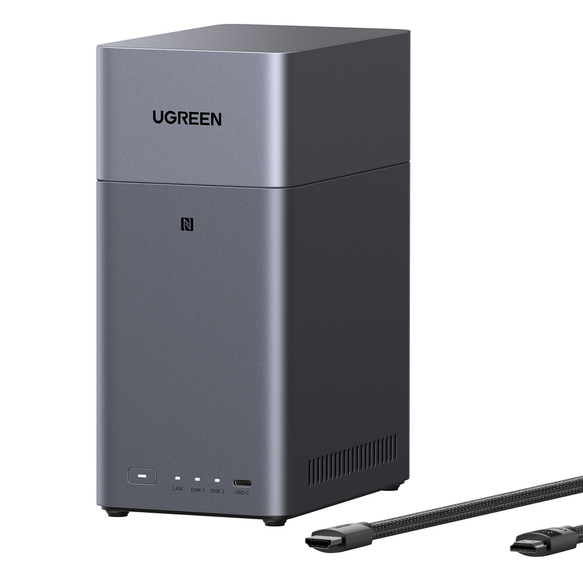 UGREEN NASync DH2300 2-Bay NAS 0/2, 1x GbE, 1x USB-C, 2x USB-A, 4GB RAM