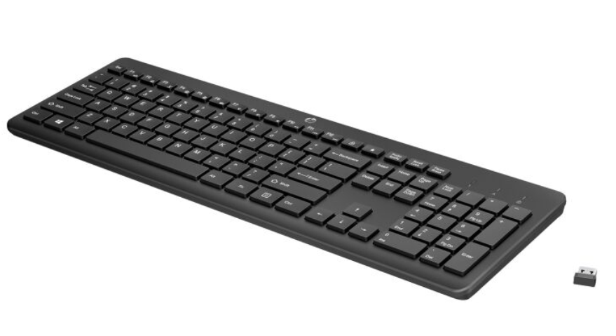 HP 230 Wireless Tastatur (Schwarz), DE
