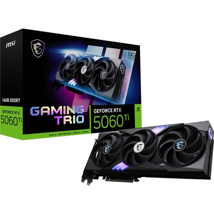 MSI GeForce RTX 5060 Ti 16G GAMING TRIO OC - 16GB GDDR7, HDMI, 3x DP