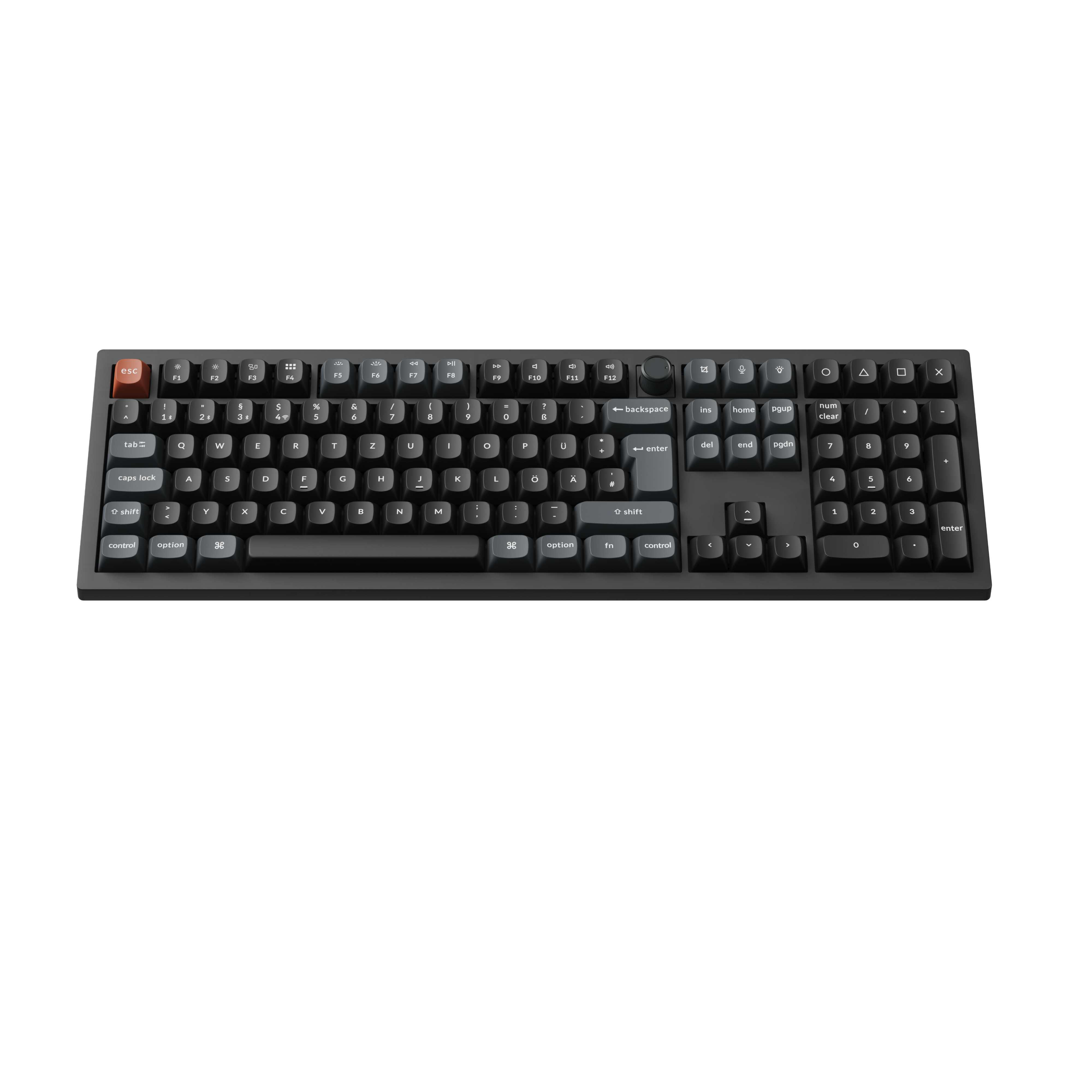 Keychron V6 Ultra 8K Swappable RGB Backlight Red Switch Black - Knob Version (German Layout)