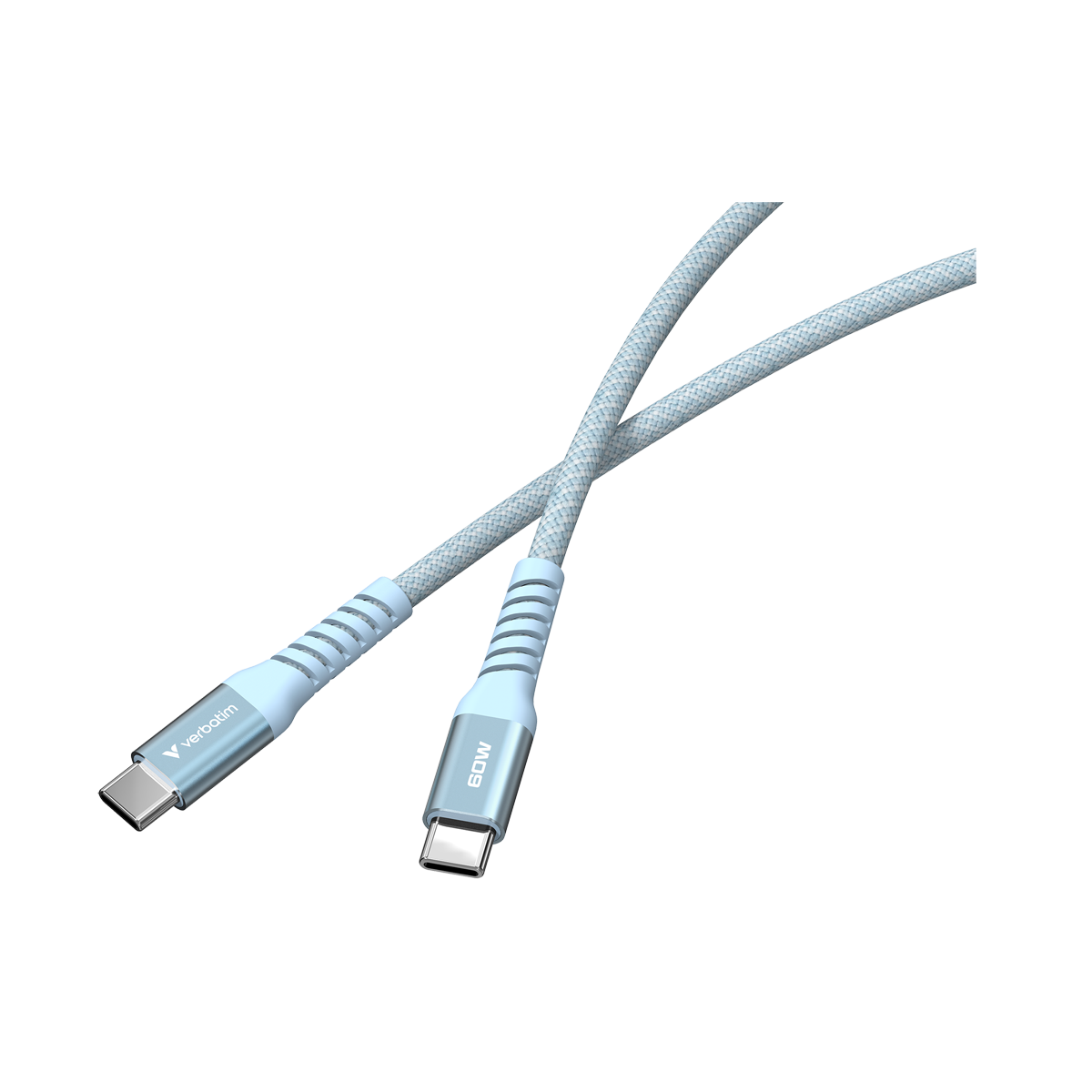 VERBATIM Sync & Charge USB-C zu USB-C 60W Magnetkabel 120 cm - blau