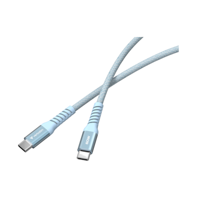 VERBATIM Sync & Charge USB-C zu USB-C 60W Magnetkabel 120 cm - blau