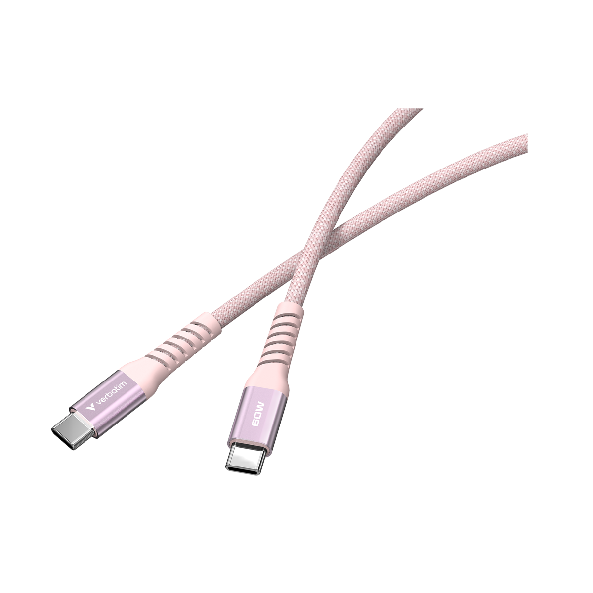 VERBATIM Sync & Charge USB-C zu USB-C 60W Magnetic 120 cm - pink