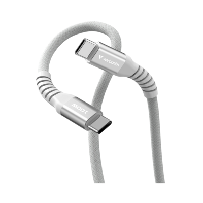 VERBATIM Sync & Charge USB-C zu USB-C 100W Magnetkabel 120 cm - grau