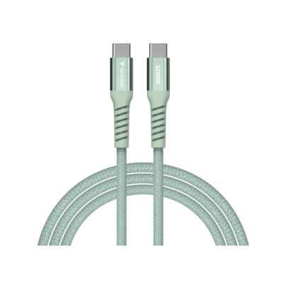 VERBATIM Sync & Charge USB-C zu USB-C 100W Magnetkabel 120 cm - grün