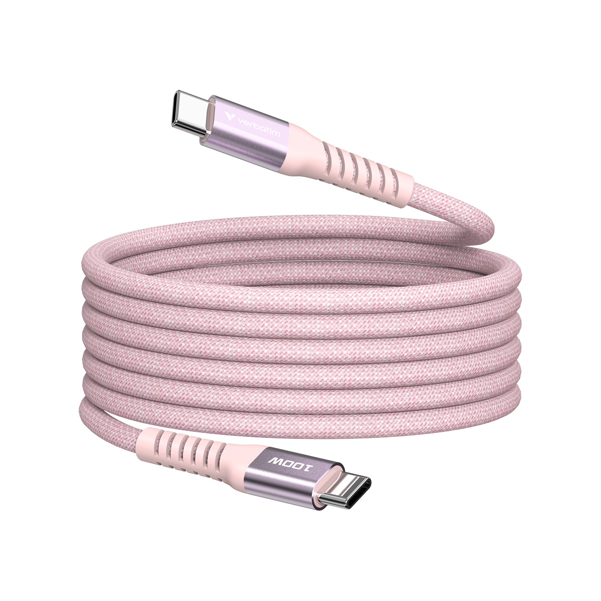 Thumbnail - VERBATIM Sync & Charge USB-C zu USB-C 100W Magnetkabel 120 cm - pink