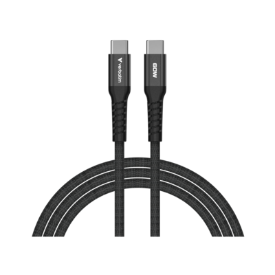 VERBATIM Sync & Charge USB-C zu USB-C 60W Magnetkabel 120 cm - schwarz