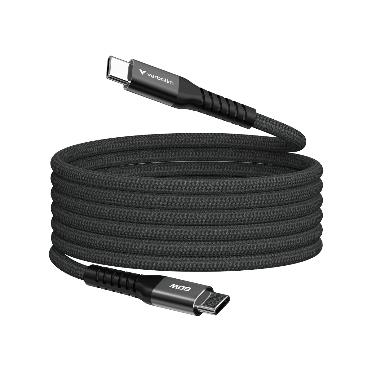 VERBATIM Sync & Charge USB-C zu USB-C 60W Magnetkabel 120 cm - schwarz Kabel Produkt Bild 2